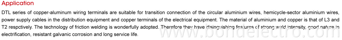 Aplica&ccedil;&atilde;o de conectores terminais de alum&iacute;nio-cobre DTL-2